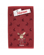 Besticktes Kinderhandtuch mit Namen, Sterntaler Emmily - individuelles Geschenk, Schmetterling