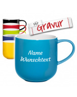 ASA Coppa Tasse türkis, personalisiert mit Namen, ideal als Geburtstagsgeschenk mit Gravur