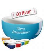 Personalisierte Müslischüssel in türkis mit Gravur
