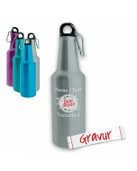 Personalisierte Aluminium Trinkflasche mit Gravur 600ml - Perfekt für Wandern, Sport, Schule