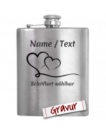 Junggesellenabschied Geschenk: Personalisierter Flachmann mit Gravur