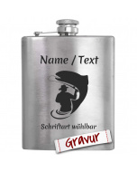 Flachmann mit Angler-Gravur, perfektes Geschenk für Vatertag