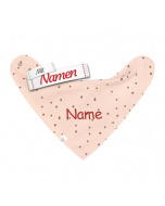 Lässig Halstuch GOTS Dots powder pink (1 St.), bestickt