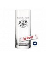 LEONARDO Graviertes Wasserglas EASY+, Personalisiertes Geschenk für Geburtstag mit Gravur