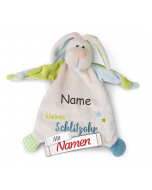 NICI Stofftier-Schmusetuch Hase mit Namen bestickt, Kuscheltier Kleines Schlitzohr