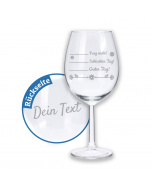 XL Weinglas Schlechter Tag, Guter Tag, Frag nicht, Design Liebe / Herzen