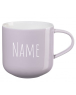 ASA Selection coppa Tasse mit Gravur, Porzellan Kaffeetasse personalisiert mit Namen als Geschenk für Frauen Männer, Kaffeebecher Lavender Lila