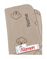 Babydecke mit Namen bestickt Bauernhof Hund von Sterntaler