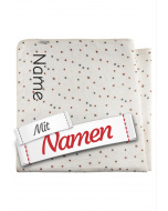 Babydecke personalisiert BAUERNHOF Blume – Sterntaler Musselin Kuscheldecke mit Namen bestickt