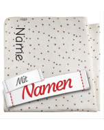 Babydecke personalisiert BAUERNHOF Blume – Sterntaler Musselin Kuscheldecke mit Namen bestickt