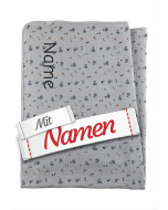 Babydecke personalisiert Dinosaurier Dino Rexi von Sterntaler – Musselin Kuscheldecke mit Namen bestickt