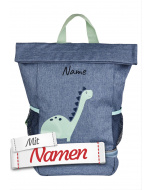 Dinosaurier Kinderrucksack mit Namen personalisiert, Dino Rexi von Sterntaler bestickt für Kita und unterwegs