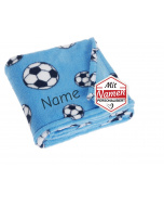 Fußball Geschenk personalisiert Fußball – Playshoes Fleece-Decke mit Namen bestickt