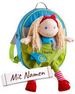 HABA Kinder Puppen-Rucksack, personalisiertes Geschenk für Mädchen für Kita-Start & Ostern, bestickt
