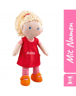 HABA Stoffpuppe Annelie, personalisiertes Geschenk zur Geburt bis Schule, bestickt