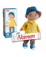 HABA Stoffpuppe Puppe Bruno mit Namen bestickt – Puppe Junge