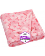 Hawaii Geschenk Blume – Schmusedecke aus Fleece, mit Namen bestickt von Playshoes