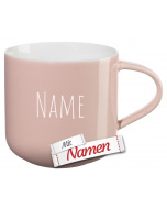 Kaffeetasse personalisiert coppa lily/rosé von ASA mit Gravur – Porzellanbecher als Geschenk zum Geburtstag