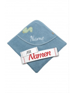 Kapuzenhandtuch personalisiert Dinosaurier Rexi – mit Namen bestickt von Sterntaler