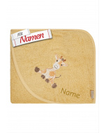 Kapuzenhandtuch personalisiert GIRAFFE Kaya Giraffe von Sterntaler mit Namen bestickt