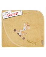 Kapuzenhandtuch personalisiert GIRAFFE Kaya Giraffe von Sterntaler mit Namen bestickt