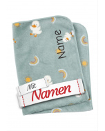 Kinder Kuscheldecke mit Namen Ente Edda Lou von Sterntaler bestickt, Babydecke 75 x 100 cm mit Entenmotiv
