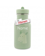 Kinder Trinkflasche mit Gravur Drache Mr. Dragon von Trixie aus Edelstahl mit Namen
