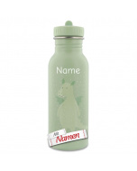 Kinder Trinkflasche mit Gravur Drache – Trixie Mr. Dragon aus Edelstahl mit Namen, auslaufsicher für Kita, Schule und unterwegs