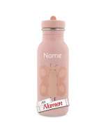 Kinder Trinkflasche mit Gravur Schmetterling – Trixie Mrs. Butterfly aus Edelstahl, 500 ml, mit Namen
