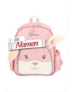 Kindergartenrucksack personalisiert, Hase Hanni in Rosa von Sterntaler, Kinderrucksack mit Namen bestickt