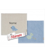 Kinderhandtuch mit Namen Dinosaurier Dino Rexi von Sterntaler bestickt im 2er Pack