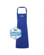 Koch- und Grillschürze, Blau, bestickt