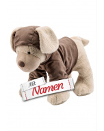 Kuscheltier mit Namen Hund HUND Lucky von Sterntaler, bestickt auf Hoodie-Rücken