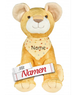 Kuscheltier mit Namen Löwe Leo von Sterntaler, bestickt auf Halstuch, XXL Plüschtier als Babygeschenk