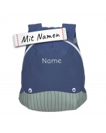 Lässig Mini Kinder Rucksack mit Namen, About Friends Wal in Dunkelblau - Geschenk für Mädchen und Jungs, bestickt