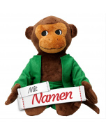 Pippi Langstrumpf Kuscheltier Affe Nilsson mit Namen bestickt – Herr Nilsson Stofftier 23 cm