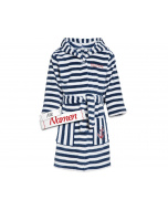 Playshoes Kinder Bademantel mit Namen bestickt MARITIM Anker, 122/128