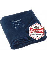 Playshoes Schmusedecke personalisiert Bär Kollektion Bär – marineblau, mit Namen bestickt
