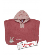 Poncho Hanni Hase mit Namen bestickt von Sterntaler
