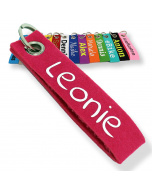 Filz Schlüsselanhänger Pink, Mit Namen Personalisierbar