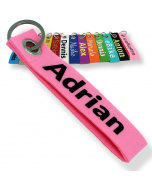 Individuelles Geschenk: Schlüsselanhänger Rosa Filz, Personalisierbar