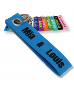 Schlüsselanhänger Hellblau aus Filz - Personalisierbares Geschenk 