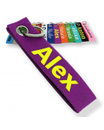 Filz Schlüsselanhänger mit Namen, Farbe Lila, Geschenkidee