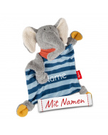 Sigikid Lolo Lombardo Schnuffeltuch Blau mit Wunschname, Geschenk Geburtstag Geburt, bestickt