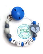 Schnullerkette Fuchs Blau