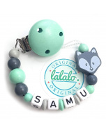 Schnullerkette Fuchs Mint Türkis