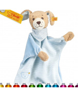 Steiff Schmusetuch Gute Nacht Hund, Blau, bestickt