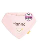 Steiff Mädchen Fleece Dreieckstuch, Rosa, bestickt