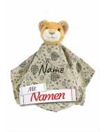 Sterntaler Baby Schmusetuch personalisiert, Löwe Leo Kuscheltuch mit Namen bestickt als Tröster für Zuhause und Kita