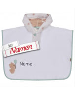 Sterntaler Bär Bo Poncho personalisiert mit Namen, bestickt als Geschenk für Kita und Schwimmen